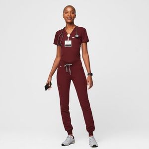 FIGS burgundy set